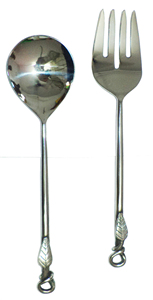 Juego de cubiertos de plata de primera calidad, vajilla de lujo de acero inoxidable, cuchara, tenedor, cuchillo, espejo satinado reutilizable, 20 unidades - Product Image 4