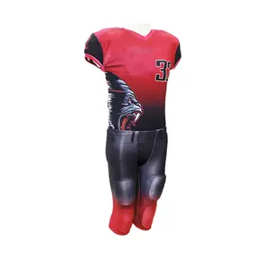 Ropa deportiva cómoda de poliéster 100% para hombre, uniforme de fútbol americano con mangas cortas, característica transpirable, diseño en blanco - Product Image 3