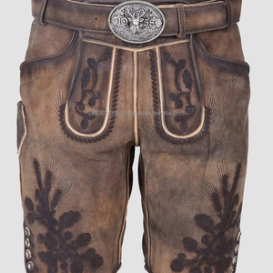 Lederhosen/trachten Bavarian กางเกง lederhosen หนังแท้สั้น2025ออกแบบได้ตามต้องการล่าสุด - Product Image 1