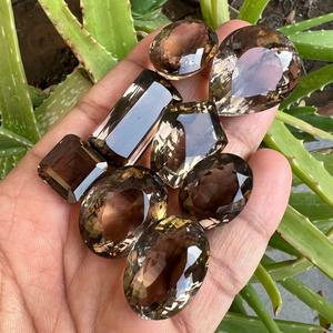 100% cuarzo ahumado natural facetado corte mezcla forma y tamaño a granel piedras preciosas sueltas precios de fábrica al por mayor de mayorista indio - Product Image 2