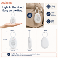 Moniteur audio portable pour bébé avec deux batteries de 1000 mAh, chargement Type C et communication bidirectionnelle pour les voyages, la crèche et l'usage familial quotidien