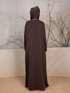 Abaya musulmane sur mesure 2025, dernière collection, vêtements islamiques, 100% polyester, tissu Tik Tok, abaya brodée à prix de gros - Product Image 6