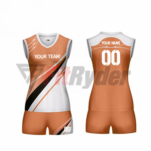 Ensembles d'uniformes de volley-ball pour femmes à séchage rapide respirant confortable conception personnalisée léger 100% polyester entièrement sublimé - Product Image 1