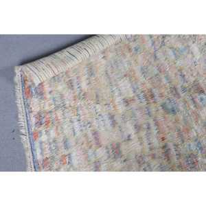 Alfombra Turca Vintage de 4.3x6.4 pies, Alfombra Floral Azul Verde - Product Image 5