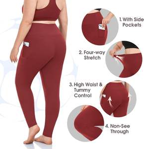 Mallas de yoga ligeras de alta calidad con logotipo impreso personalizado para mujer hechas en fábrica con alta comodidad calidad confiable tarifas bajas - Product Image 6