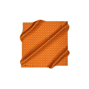 ผ้าพันคอแฟชั่นผ้าฝ้ายทรงสี่เหลี่ยมสีส้มดีไซน์ตามสั่ง - Product Image 1