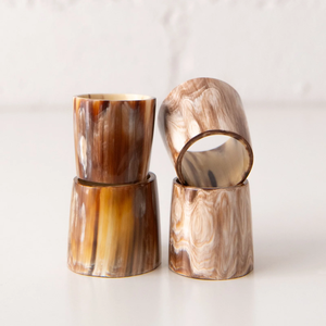 แหวนรองผ้าเช็ดปากสีเขาควายธรรมชาติเคลือบเงาสำหรับตกแต่งโต๊ะอาหารค่ำงานแต่งงาน - Product Image 2