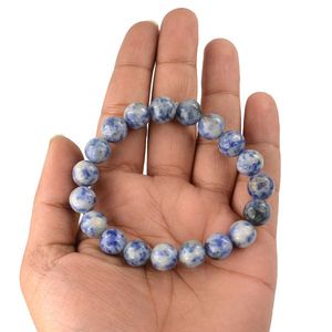 Bracelet en Sodalite Naturelle Perles Rondes 10mm pour la Concentration et l'Équilibre Émotionnel - Product Image 2