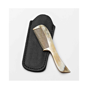 Vaca búfalo cuerno de buey peine antiestático diseño náutico pulido ágata Natural herramienta de salón color blanco Venta caliente - Product Image 6