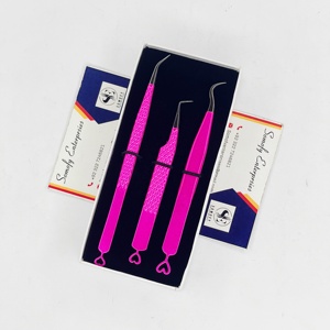 Nouvelle collection Somofy Enterprises, pinces à cils en acier inoxydable, marque privée, antistatiques, fines, 10 mm, pointe en fibre durable - Product Image 5