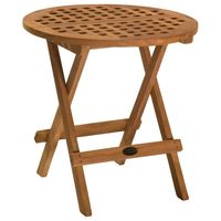 Table de camping pliante au design moderne, structure en teck massif, légère et portable pour une utilisation en extérieur et en intérieur dans les hôtels