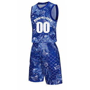 Conjunto de camiseta de baloncesto para hombres adultos de diseño personalizado, logotipo impreso por sublimación transpirable, entrenamiento de baloncesto liso de alta calidad - Product Image 2