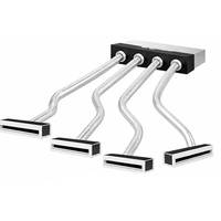 Kit de gaine de ventilation rectangulaire souple isolée en feuille d'aluminium à 4 zones pour climatisation, avec actionneur manuel rétractable complet pour la maison