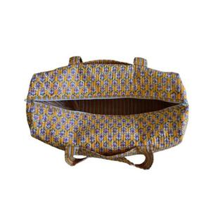 Bolsa de Viaje de Lona Ligera de Lujo, Estilo Bohemio, con Estampado Floral Indio, Cierre de Cremallera, Ecológica, de Algodón, para Fin de Semana - Product Image 6
