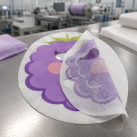 Masque facial en coton imprimé motif raisin violet Y154-24 pour marques de soins de la peau personnalisées