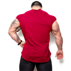 Camiseta sin mangas de gimnasio de algodón 100% de calidad superior para hombre, ropa deportiva de entrenamiento de verano de secado rápido, técnicas impresas de talla grande de Color personalizado - Product Image 4
