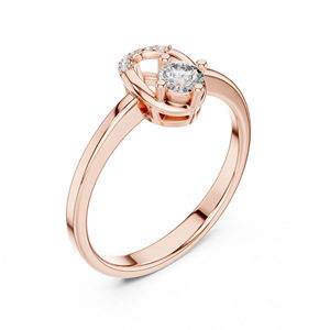 Anillo de Oro Amarillo de 14K con Diamante Cultivado en Laboratorio, Redondo, para Mujer |   Certificado por IGI |   Regalo de Moda para Bodas y Fiestas - Product Image 5