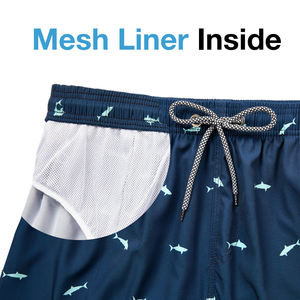 Shorts tendance pour hommes, style vintage, taille élastique, mi-léger, shorts de plage, shorts de bain - Product Image 4