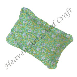 Taie d'oreiller à volants en coton imprimé à la main, décoration intérieure indienne, taie d'oreiller à volants en coton, décoration intérieure indienne - Product Image 6