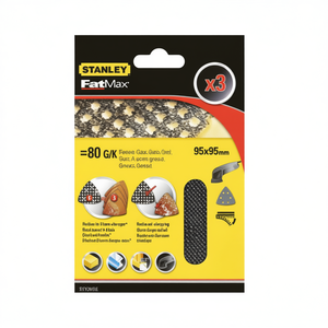 Feuilles de ponçage triangulaires multi-paquet Stanley pour ponceuses à velcro, outils abrasifs - Product Image 2