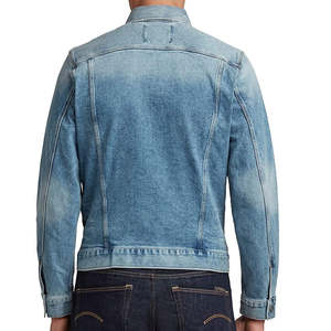 Vestes pour hommes Veste en jean standard pour hommes pour l'automne/hiver Respirante Coupe-vent Couleur personnalisée Veste en coton décontractée Service OEM - Product Image 3