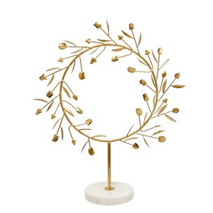 Piezas Decorativas de Mesa Modernas de Metal Color Oro Rosa, Ecológicas y Ligeras, para la Sala de Estar del Hogar - Product Image 1