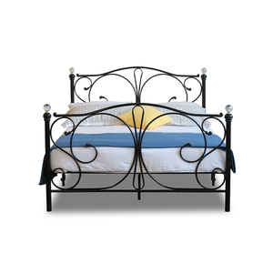 Best Selling <b>Black</b> Metal <b>Bed</b> Frame Steel CHRISTINA Strong Durable for Bedroom Use for Dormitories Bulk Supplier Bulk Sale - Product Image 4