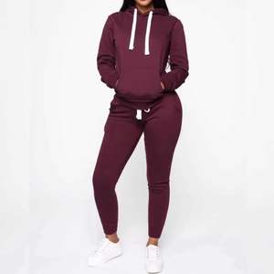 High Quality Custom Womens Tracksuit DTG Print Zip up Crop Hoodie and Flare Sweatpants Sweatsuit Women - Product Image 4