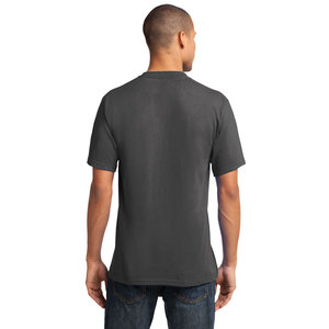 เสื้อยืดผู้ชายสีเทาแห้งเร็วแขนสั้นลำลองสีพื้นฤดูร้อน - Product Image 2