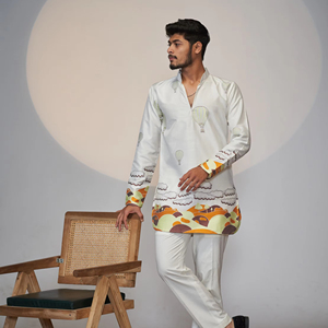 TURQUÍA jaqcuard diseñador Kurta playa casual boda kurta - Product Image 5