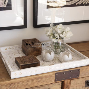 Caja decorativa con incrustaciones de hueso artesanal para regalar elegante organizador de almacenamiento de joyas hecho a mano Tradebyd - Product Image 1