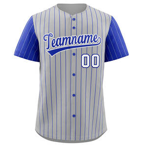 Última venta al por mayor de calidad superior personalizada sublimación béisbol Jersey 100% poliéster en blanco Softball Jersey botón completo camisetas - Product Image 5