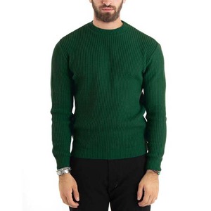 Custom Logo Knitted Sweater <b>Drop</b> Shoulder Round Neck Pullover for Men's Clothing Knitwear Men's Sweaters - Product Image 1