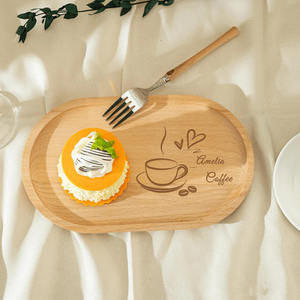 Plato de Servir de Madera de Acacia Pintado a Mano, Estilo Clásico, Forma Rectangular, Ecológico, Apto para Lavavajillas, Hecho a Mano para Regalos - Product Image 2