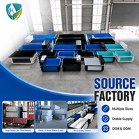 Bassin d'élevage de poissons en fibre de verre FRP robuste pour aquaculture, réservoirs extérieurs pour fermes piscicoles, pour l'élevage commercial de koïs