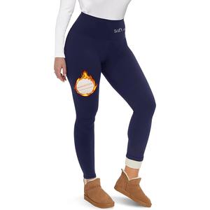 Leggings en polaire brodés Pantalons chauds d'hiver pour femmes Taille haute Collants épais Casual Elastique Confortable Leggings thermiques - Product Image 2