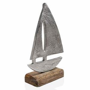 Adorno de Navidad con forma de barco de madera de alta calidad, decoración de mesa de diseño único de fábrica, excelente Material de madera - Product Image 3