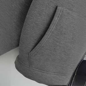 เสื้อมีฮู้ดแบบมีซิปสำหรับผู้หญิง, เสื้อสเวตเตอร์ทรงหลวมมีกระเป๋าสองชั้นสไตล์ไฮสตรีทสำหรับฤดูหนาว - Product Image 5