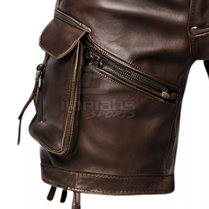 Service OEM, prix raisonnable, shorts pour hommes, dernier style, design personnalisé, streetwear, shorts en cuir - Product Image 4