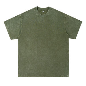 Qualité supérieure et bon prix t-shirt noir poids lourd surdimensionné lavé à l'acide pour le sport des hommes - Product Image 4