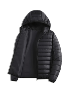 Chaqueta de invierno para hombre con logotipo personalizado de lona acolchada impermeable con cuello levantado chaqueta acolchada para exteriores envío personalizado DDP - Product Image 2