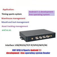 Lecteur/enregistreur RFID UHF fixe Yuannuode 4, 8, 16 ports multicanal ISO 18000-6B Impinj E710 4G longue portée lecteur séparé entrepôt