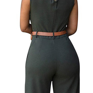 Traje de Verano Elegante para Mujer 2023 Profesional para Oficina sin Mangas Transpirable de Dos Piezas con Pantalones Rectos para Dama - Product Image 6