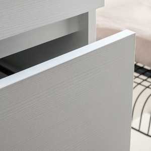 Mueble de Baño Suspendido en Pared de 80cm con Efecto Madera Blanco Shanghái con Cajón - Product Image 5