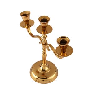 Bougeoirs créatifs pour la décoration de la maison, décoration de mariage moderne, bougeoirs en aluminium doré - Product Image 6