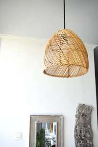 High Quality Handwoven Rattan Pendant Light Eco-Friendly Natural <b>Lampshade</b> Traditional Coastal Minimalist Lightweight - Product Image 2