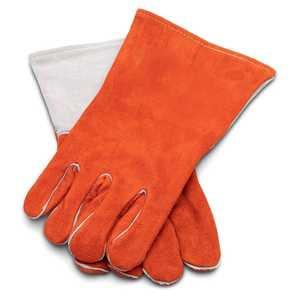 Venta al por mayor de guantes de soldadura resistentes al fuego de cuero partido De Vaca hechos en fábrica Guantes de trabajo industriales personalizados - Product Image 3