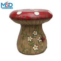 Tabouret de jardin en forme de champignon MGO, motif coccinelle et floral, table d'appoint décorative d'extérieur pour patio, pelouse, jardin, vente en gros OEM