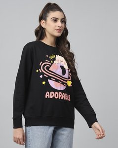 Sweat-shirt à imprimé graphique Style High Street pour femmes Coupe ample Respirant Anti-rétrécissement Durable Fabricant OEM Inde Hiver - Product Image 2