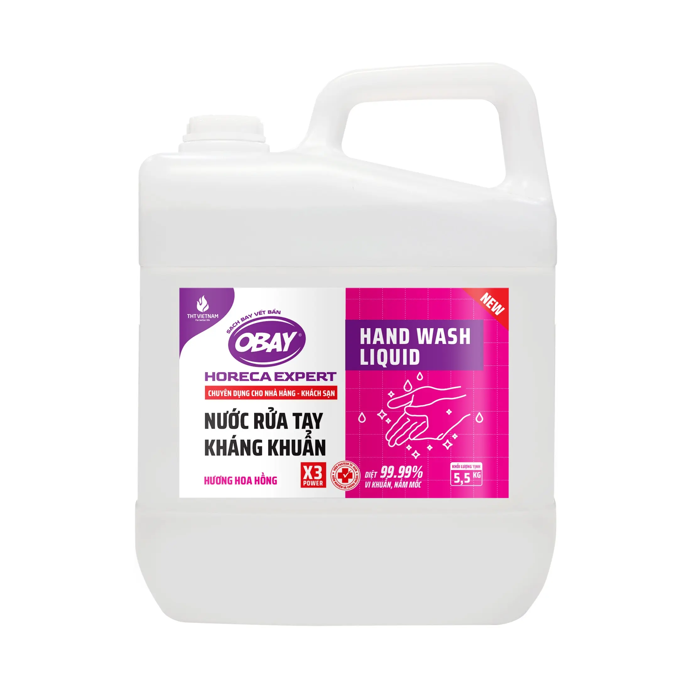 Savon liquide pour les mains Obay 5500ml Rose Odeur Rose Nettoyage de base Jetable Fait à la main Lavage à l'eau Lavage des mains frais